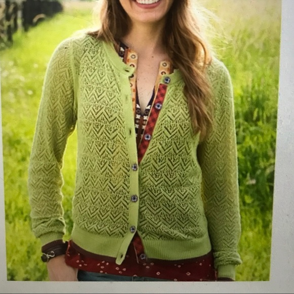 SOLD!Matilda Jane Secret Fields Green Ivy Cardigan - Picture 1 of 8